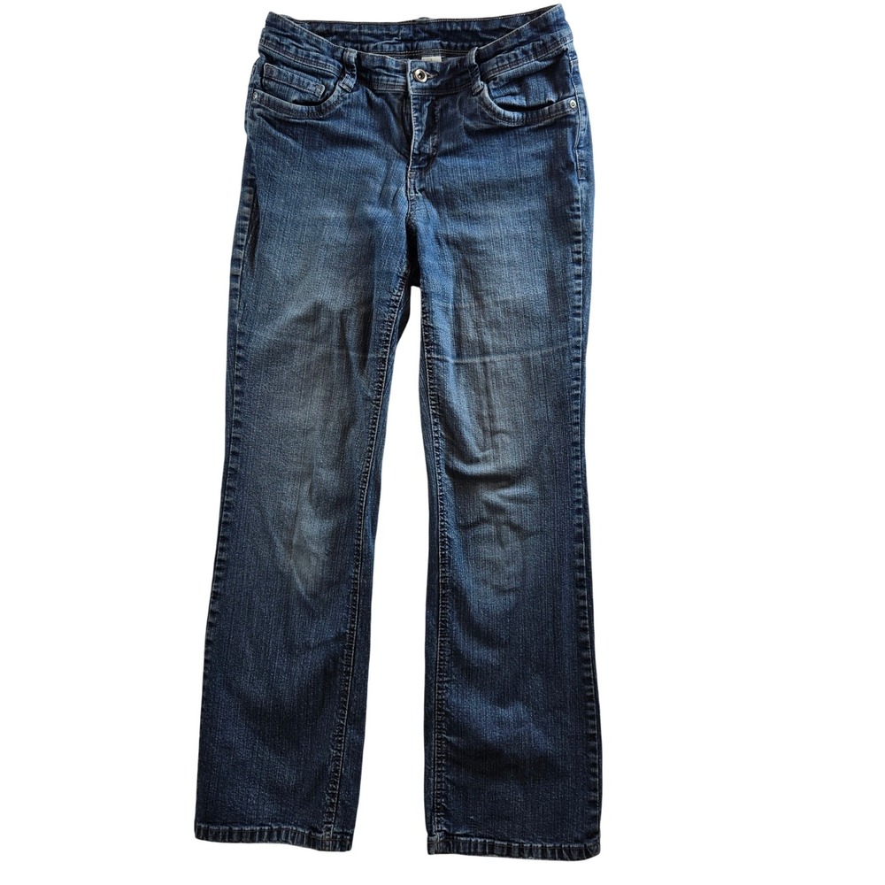 Sonoma Life + Style Jeans Womens 8 Short Blue Classic Straight Leg Flap Pocket - Picture 2 of 6